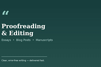 proofread your essay, blog post or manuscript