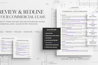 review and redline your commercial lease agreement