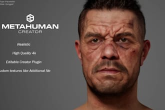 realistic 3d metahuman model unreal engine 3d game character design 3d animation
