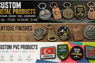 manufacture custom metal keychains tags badges and pvc pro