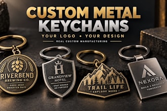 manufacture custom metal keychains with your logo or design