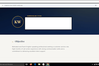 create professional CV resume