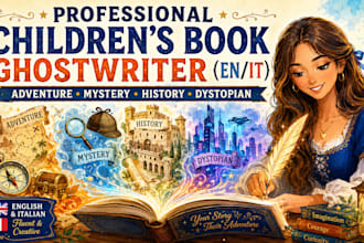 ghostwwrite italian children ebook adventure crime novel history destopian