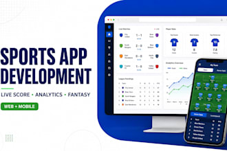 build sports analytics, live score and fantasy league mobile app