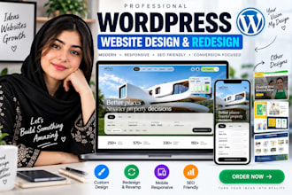 do website development, design redesign, blog, and build wordpress website