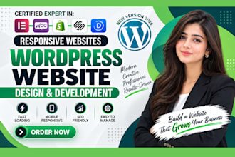 do website development, design redesign, blog, and build wordpress website