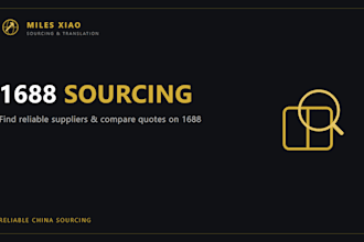 be your china sourcing agent and find reliable suppliers on 1688