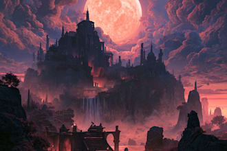 design fantasy, surreal and dreamy album cover artwork