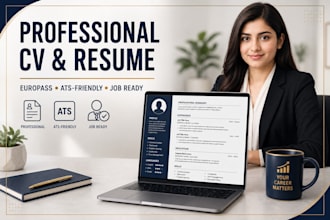 create a professional ats friendly CV resume and europass resume