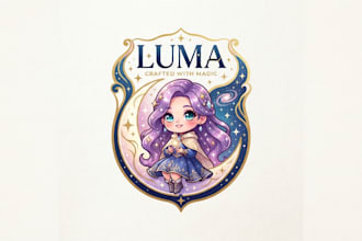 design a cute chibi logo for your brand