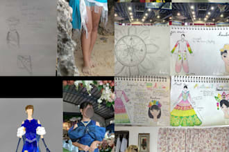 design custom fashion illustrations and outfit concepts for you