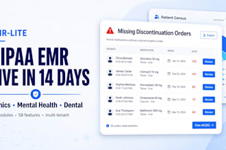 develop hipaa compliant emr ehr for clinics mental health dentists providers