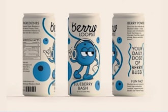 develop beverage brand identity, packaging, drink branding label design and logo