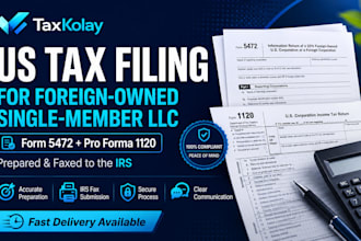 prepare your US business tax return for llc or corporation