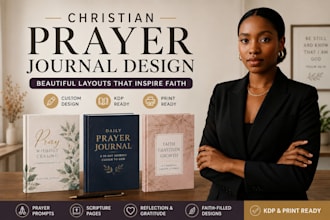 design a christian prayer journal for KDP and print