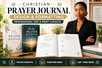 design a christian prayer journal for KDP and print