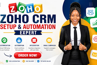 set up zoho CRM, zoho one, zoho books, zoho campaigns and zoho forms