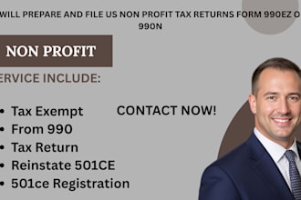 prepare efile late US non profit tax returns form 990ez 990n