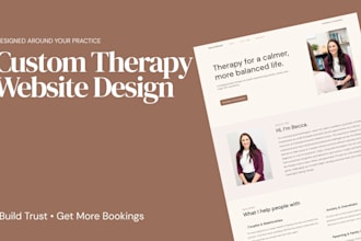 design a custom therapy, counseling and mental health website