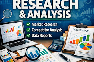 complete in depth and thorough market research and analysis