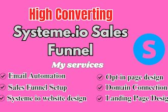 design systeme io landing page, sales funnel, website