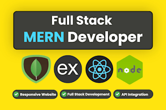 develop mern stack website as a mern stack developer