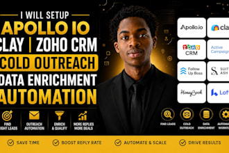 setup apollo io clay zoho crm cold outreach data enrichment automation