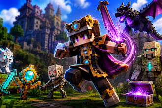 create custom minecraft 3d models and blockbench animations
