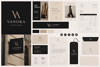 design business logo and branding kit with brand identity
