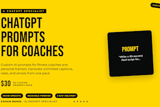 write custom chatgpt prompts for fitness coaches