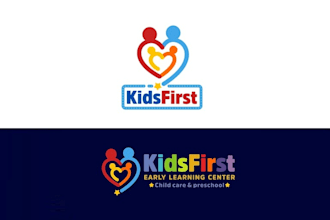 design childcare, education kids, and children logo