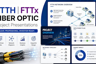 redesign ftth, fttx and fiber optic network project presentations