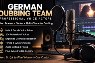 dub your short drama into german with a professional voice actor team