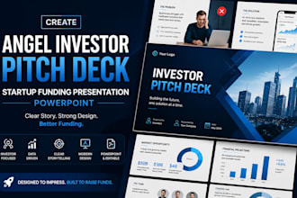 create angel investor pitch deck, startup funding presentation powerpoint slides