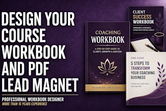 design your course workbook and pdf lead magnet for coaches