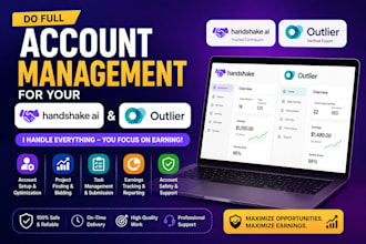 do full account management for your handshake ai and outlier ai account