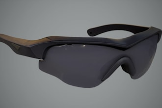 create high quality 3d models of sunglasses, caps and hats and 3d rendering