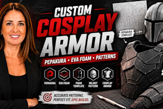 create custom pepakura templates and eva foam cosplay armor patterns