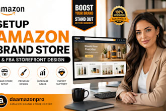 setup amazon brand store and fba storefront design