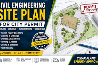 civil engineering site plan for city permit in maryland ar massachusetts ct