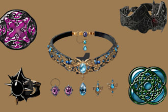3d model, sculpt, or cad stl 3d jewelry design, pendants, rings, gemstone