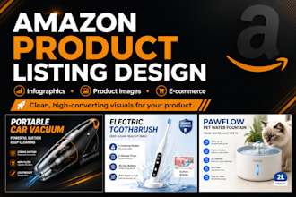 design amazon product listing images and infographics