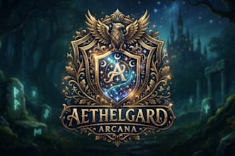 design a magical fantasy logo for your brand