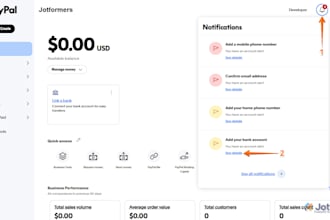 set up wise, stripe, paypal, and business payment accounts for your business