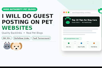 boost your SEO with powerful pet backlinks and pet link building
