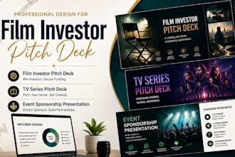 design movie pitch deck, film investor deck and event sponsorship presentation