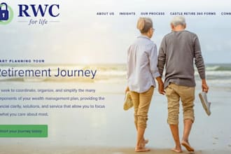 design wix retirement planning website finance advisor wealth management website