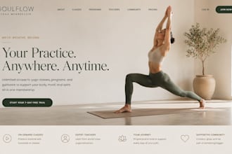 design squarespace yoga membership website yoga classes website wellness website