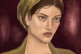 illustrate the digital art portrait