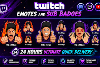 custom gaming emotes for twitch, discord, and youtube